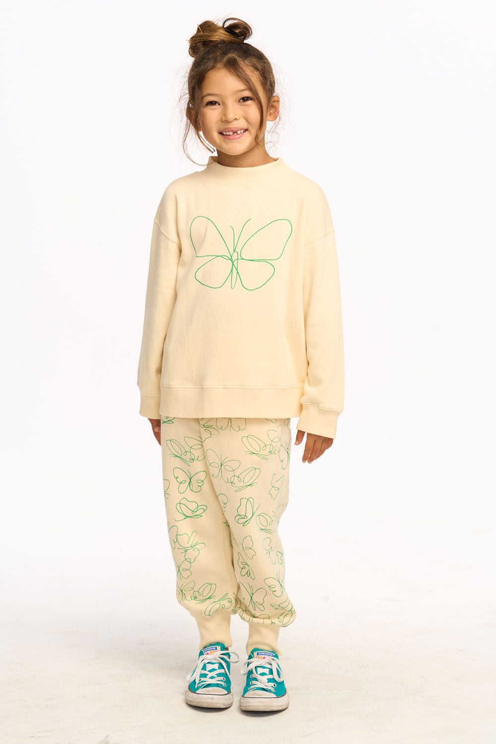 Linear Butterfly Pants - Macaroon GIRLS chaserbrand