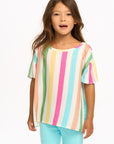 Multi Color Stripe Tee GIRLS chaserbrand