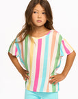 Multi Color Stripe Tee GIRLS chaserbrand