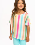 Multi Color Stripe Tee GIRLS chaserbrand