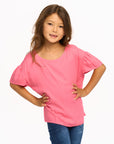 Wynn Short Sleeve Top - Pink Lemonade GIRLS chaserbrand