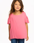 Wynn Short Sleeve Top - Pink Lemonade GIRLS chaserbrand