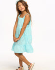 Nova Cotton Poplin Tank Dress - Clear Blue GIRLS chaserbrand