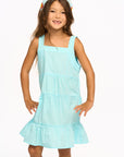 Nova Cotton Poplin Tank Dress - Clear Blue GIRLS chaserbrand