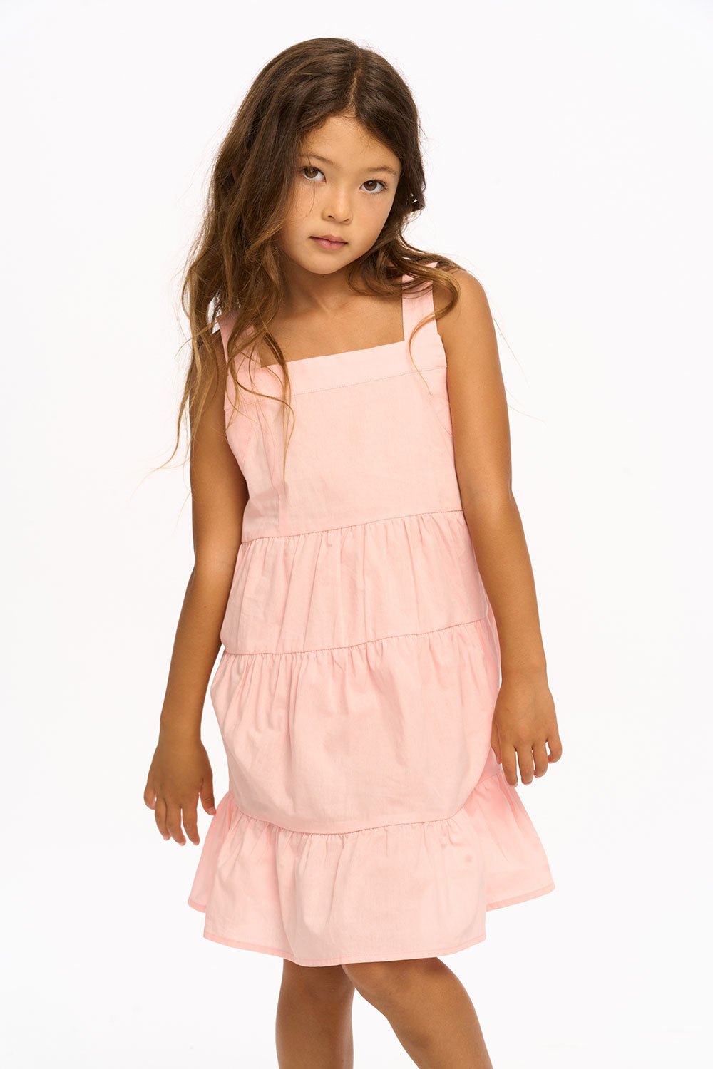 Nova Cotton Poplin Tank Dress - English Rose GIRLS chaserbrand