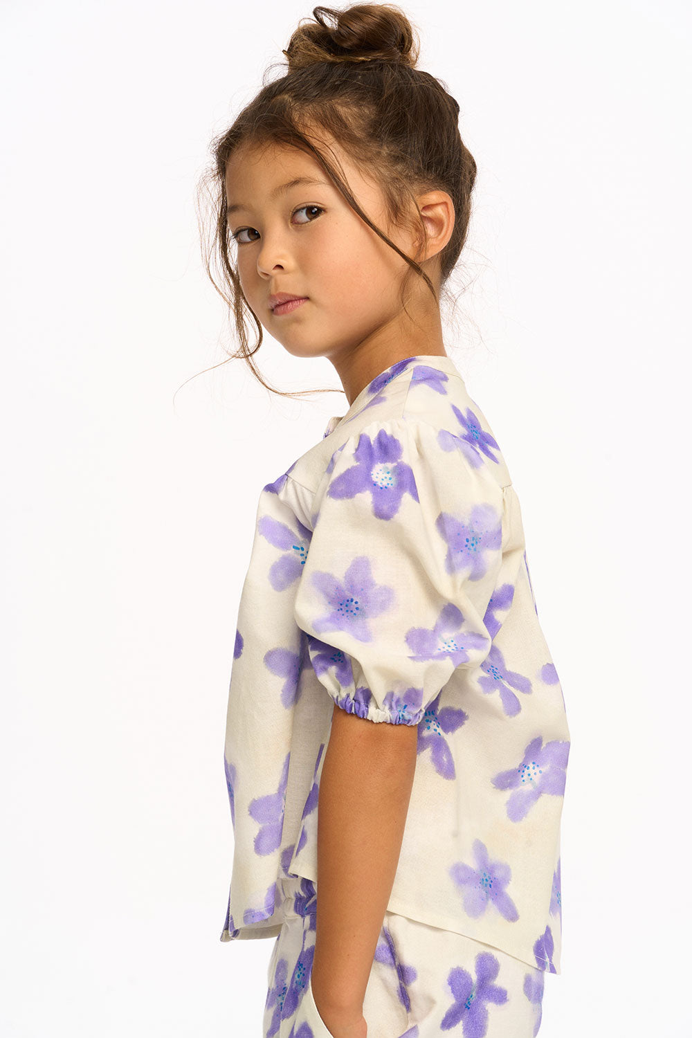 Lavender Watercolor Floral Top GIRLS chaserbrand