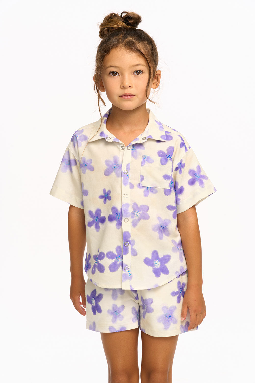 Lavender Watercolor Floral Short GIRLS chaserbrand