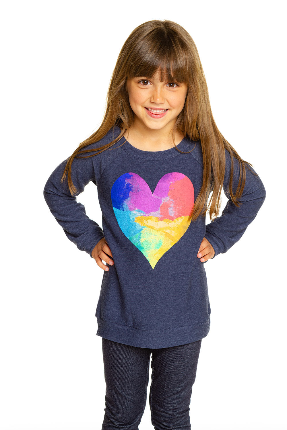 Rainbow Watercolor Heart GIRLS - chaserbrand