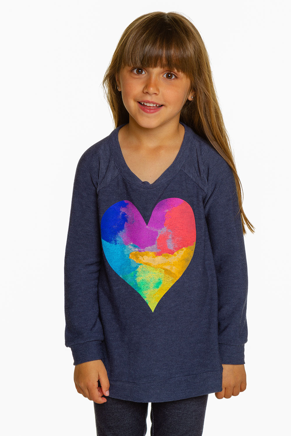 Rainbow Watercolor Heart GIRLS - chaserbrand