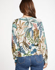 Viscose Blend Botanical Print Oversized Long Sleeve Raglan Pullover Sweater WOMENS - chaserbrand