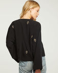 Beaded Skulls Open Bed Jacket WOMENS - chaserbrand