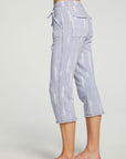 Linen French Terry Cropped Relaxed Raw Edge Jogger WOMENS - chaserbrand