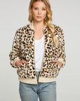 Animal Faux Fur Long Sleeve Bomber Jacket WOMENS - chaserbrand