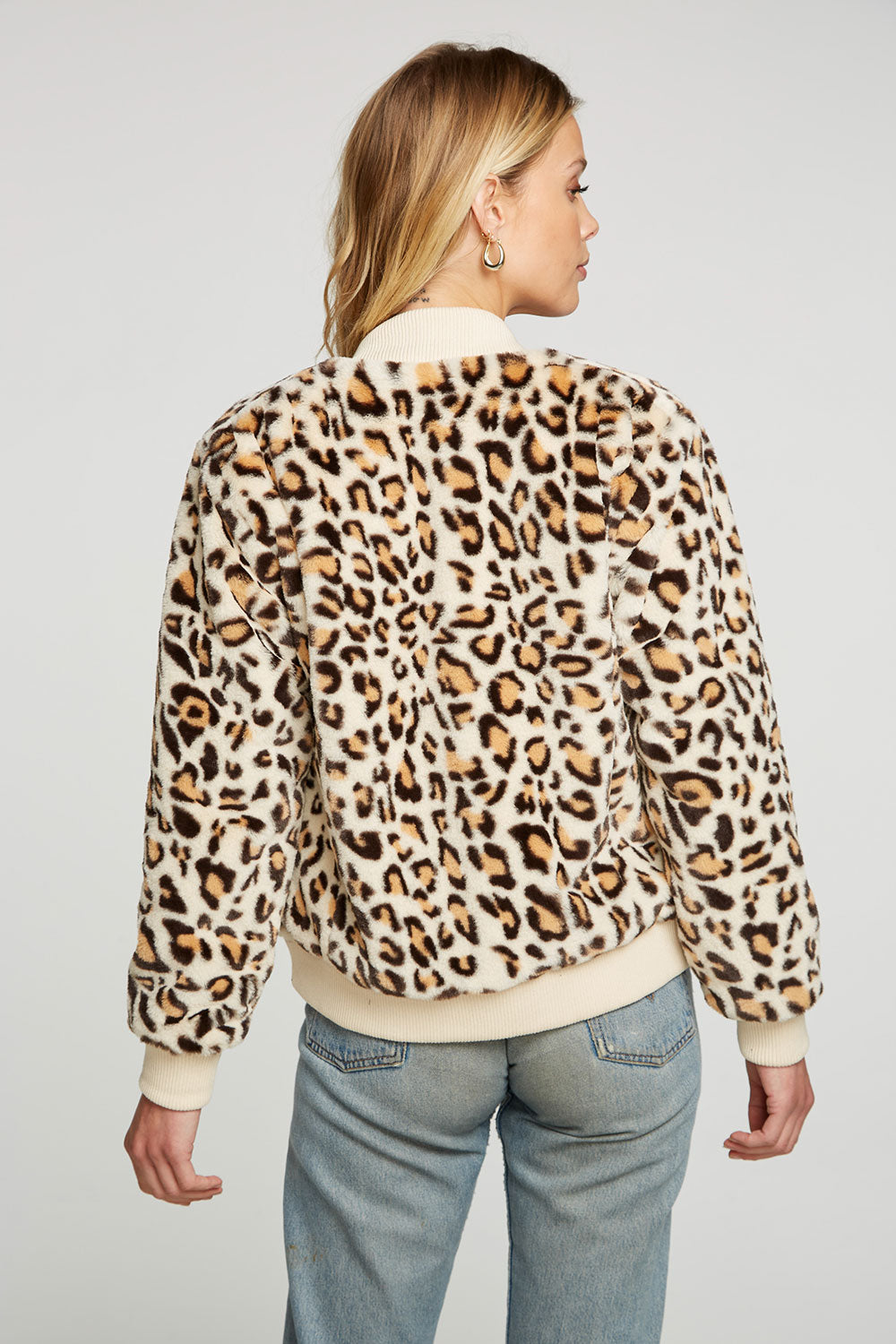 Animal Faux Fur Long Sleeve Bomber Jacket WOMENS - chaserbrand