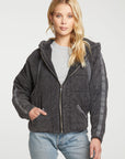 Quilted Heirloom Wovens Long Sleeve Batwing Hooded Zip Up Jacket WOMENS - chaserbrand