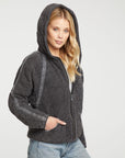 Quilted Heirloom Wovens Long Sleeve Batwing Hooded Zip Up Jacket WOMENS - chaserbrand