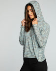 rPET Vintage Rib Drop Shoulder Snap Detail Pullover Hoodie WOMENS - chaserbrand