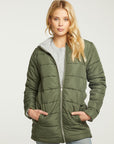 Quilted Hooded Long Puffer Zip Up Jacket WOMENS - chaserbrand