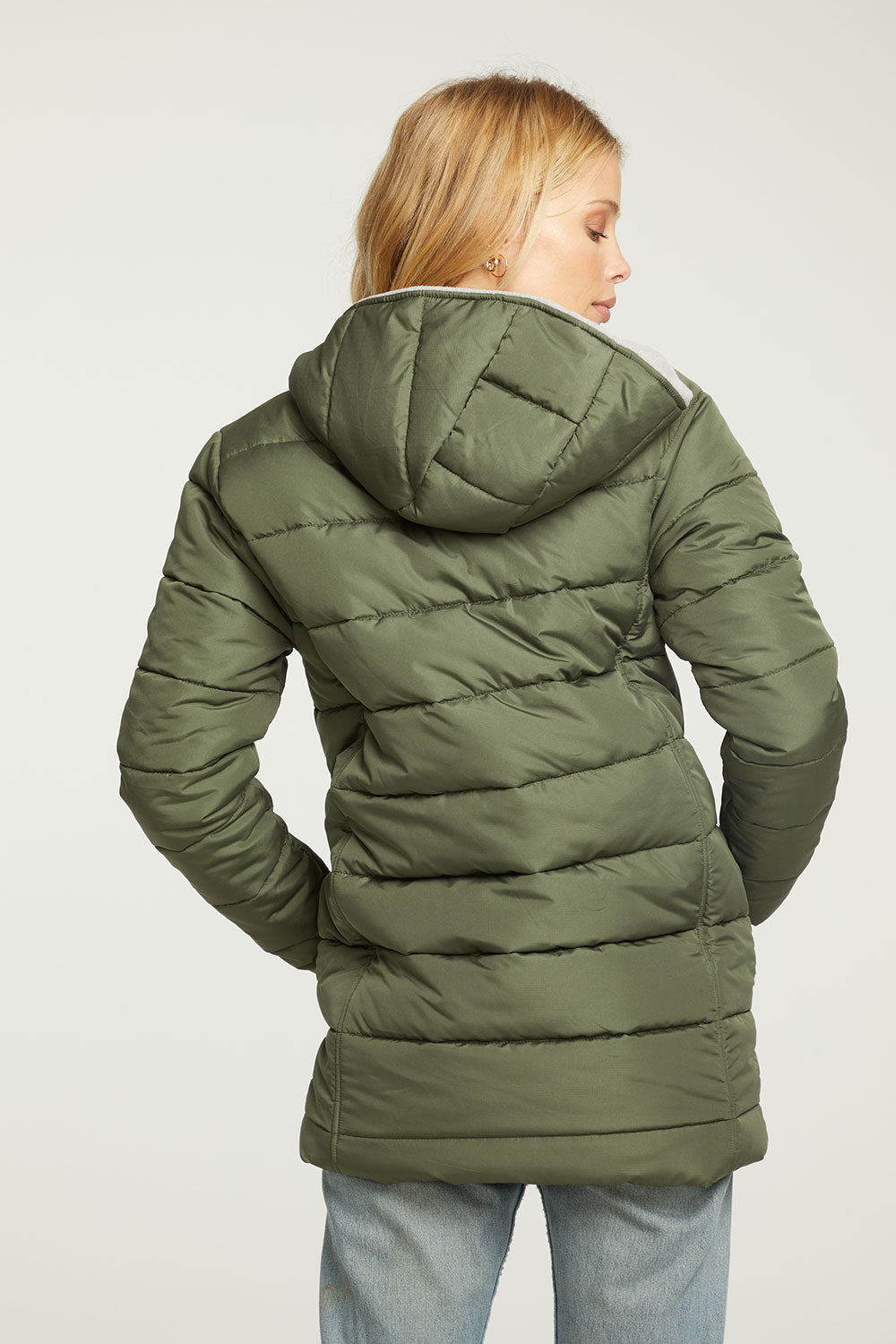 Quilted Hooded Long Puffer Zip Up Jacket WOMENS - chaserbrand