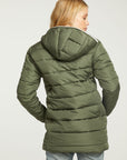 Quilted Hooded Long Puffer Zip Up Jacket WOMENS - chaserbrand