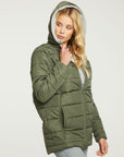 Quilted Hooded Long Puffer Zip Up Jacket WOMENS - chaserbrand