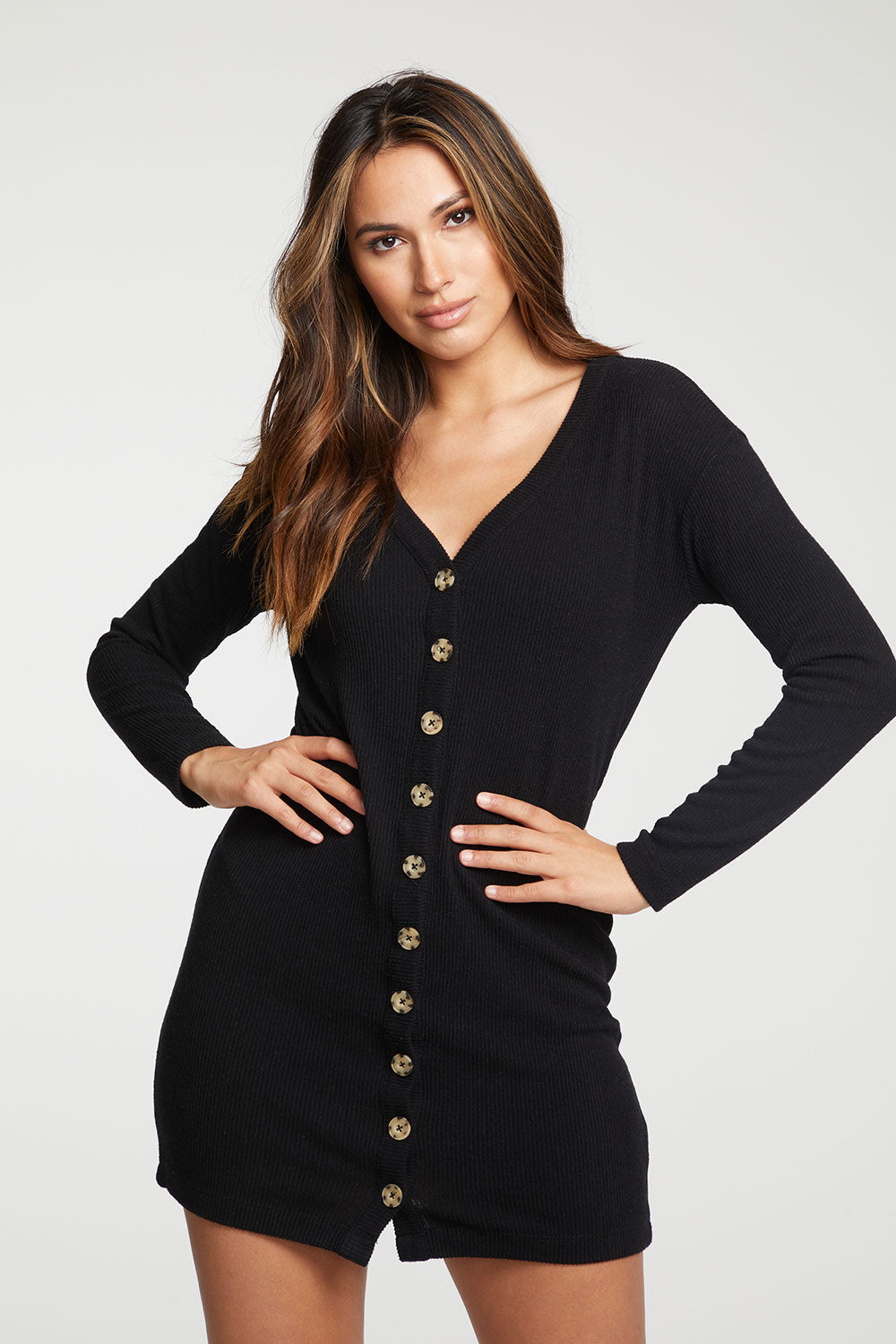 rPET Love Rib Button Down Cardigan Dress WOMENS - chaserbrand