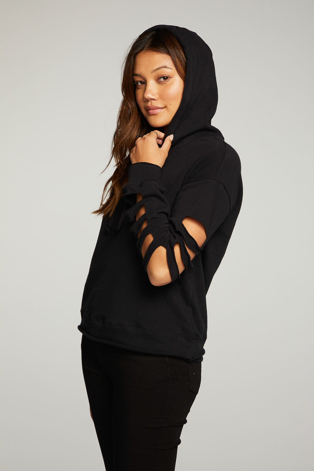 Cotton Fleece Vented Long Sleeve Pullover Hoodie WOMENS - chaserbrand