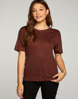 Linen Jersey Short Sleeve Crew Neck Easy Tee WOMENS - chaserbrand