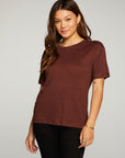 Linen Jersey Short Sleeve Crew Neck Easy Tee WOMENS - chaserbrand