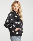 Star Faux Fur Long Sleeve Bomber Jacket WOMENS - chaserbrand