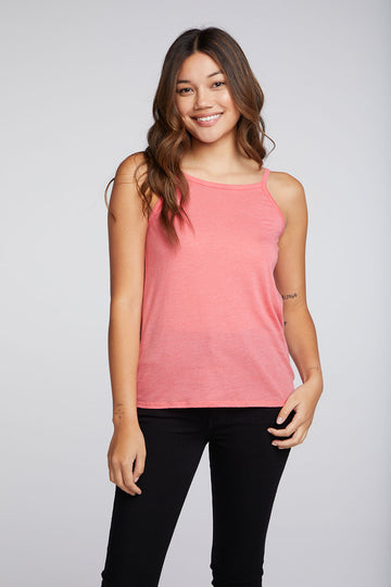 Linen Jersey Strappy Ruffle Cami