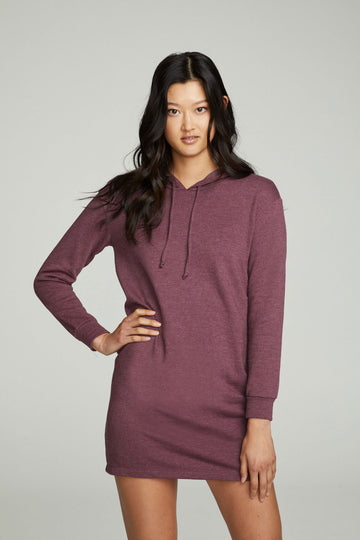 Long Sleeve Split Neck Rouched Side Tee