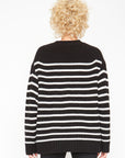 Grandpa Cardigan Sweater - Black and White Stripe WOMENS chaserbrand