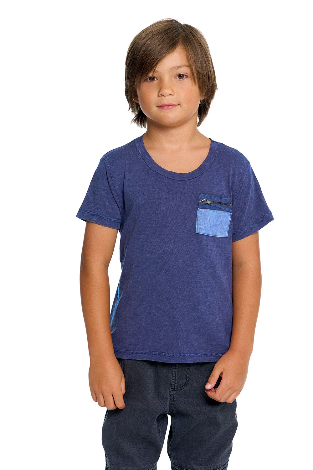 Boys Gauze Jersey Zip Pocket Short Sleeve Tee BOYS chaserbrand